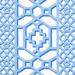 ZANZIBAR TRELLIS Fabric – BLUE | Schumacher | Wallpaper Twin ZANZIBAR TRELLIS fabric BLUE color by Schumacher
