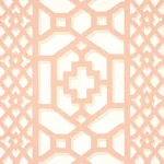ZANZIBAR TRELLIS fabric CORAL color by Schumacher