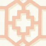 ZANZIBAR TRELLIS fabric CORAL color by Schumacher