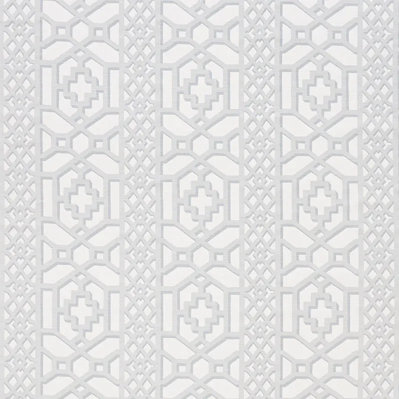 ZANZIBAR TRELLIS MATTE Fabric – CLOUD | Schumacher | Wallpap ZANZIBAR TRELLIS MATTE fabric CLOUD color by Schumacher