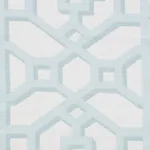 ZANZIBAR TRELLIS MATTE Fabric – WINTER MINT | Schumacher | W ZANZIBAR TRELLIS MATTE fabric WINTER MINT color by Schumacher