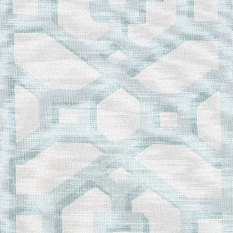 ZANZIBAR TRELLIS MATTE Fabric – WINTER MINT | Schumacher | W ZANZIBAR TRELLIS MATTE fabric WINTER MINT color by Schumacher