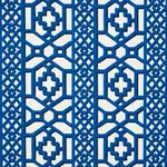 ZANZIBAR TRELLIS Fabric – NAVY | Schumacher | Wallpaper Twin ZANZIBAR TRELLIS fabric NAVY color by Schumacher