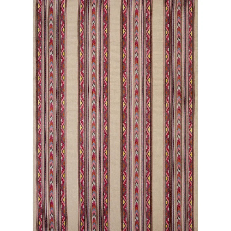 ZARZUELA STRIPE EMBROIDERY Fabric – MULTI | Schumacher | Wal ZARZUELA STRIPE EMBROIDERY fabric MULTI color by Schumacher