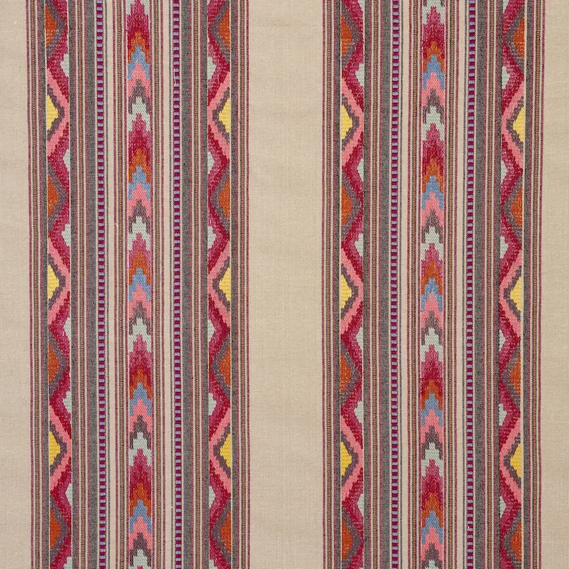 ZARZUELA STRIPE EMBROIDERY fabric MULTI color by Schumacher