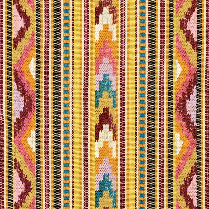 ZARZUELA STRIPE EMBROIDERY Fabric – SAFFRON | Schumacher | W ZARZUELA STRIPE EMBROIDERY fabric SAFFRON color by Schumacher
