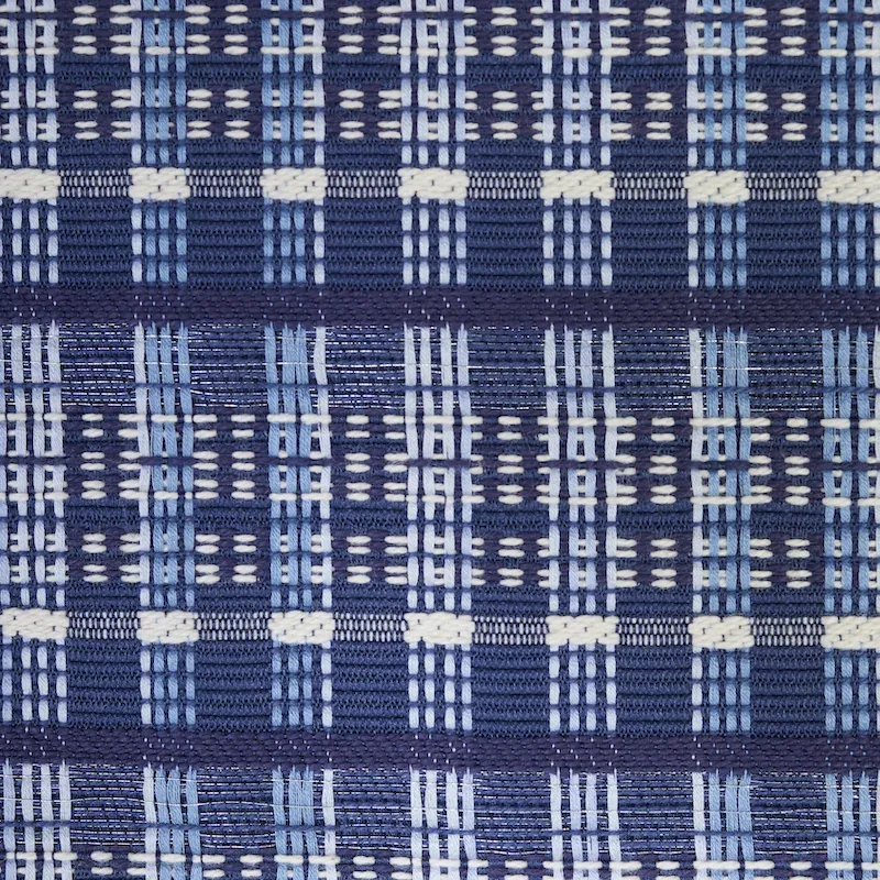 ZEALAND CHECK fabric DENIM color by Schumacher