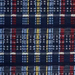 ZEALAND CHECK fabric NAVY MULTI color by Schumacher