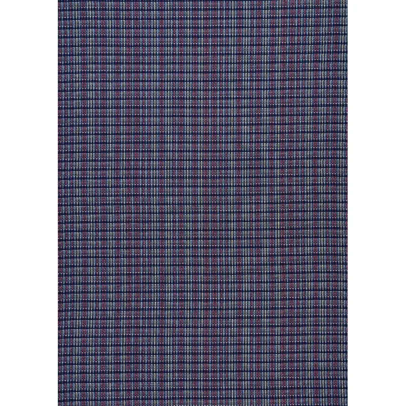 ZEALAND CHECK fabric NAVY MULTI color by Schumacher