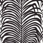ZEBRA PALM fabric EBONY color by Schumacher