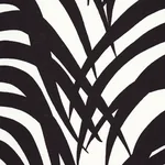ZEBRA PALM fabric EBONY color by Schumacher