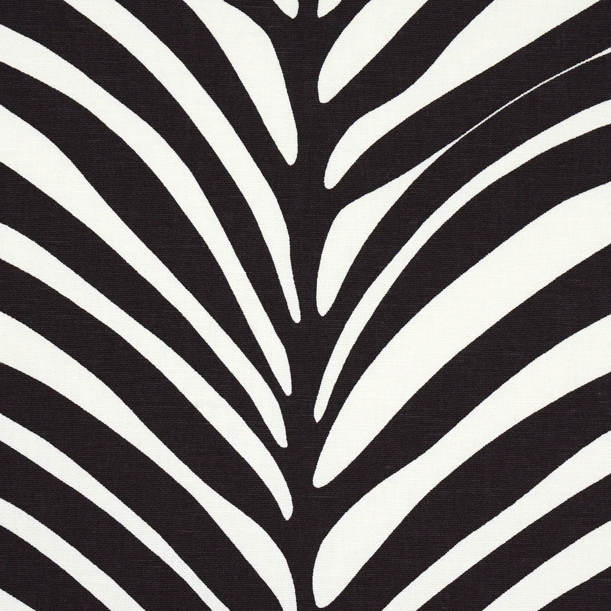 ZEBRA PALM fabric EBONY color by Schumacher