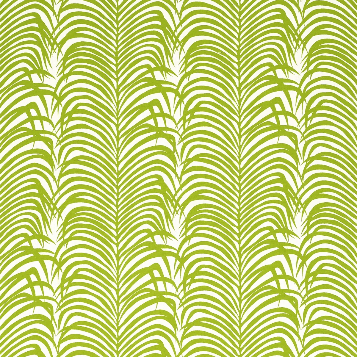 Zebra Palm Woven Indoor/Outdoor fabric GREEN color by Schumacher