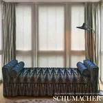 ZEBRA VELVET Fabric – SILVER BLUE | Schumacher | Wallpaper T ZEBRA VELVET fabric SILVER BLUE color by Schumacher