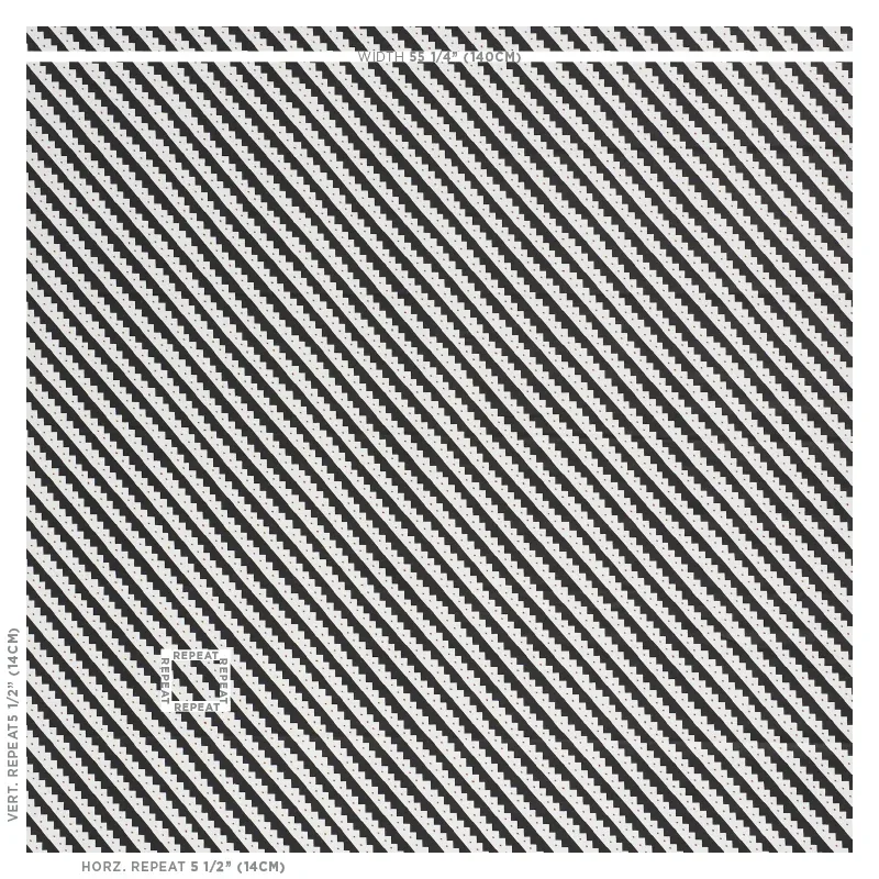 ZEPPELIN Fabric – BLACK | Schumacher | Wallpaper Twins ZEPPELIN fabric BLACK color by Schumacher