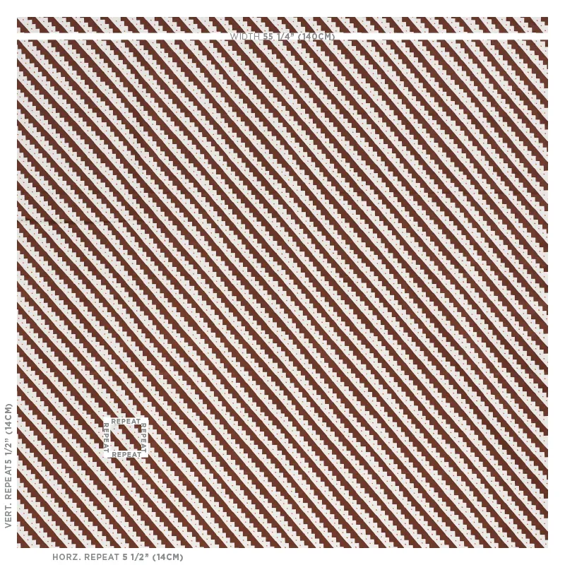 ZEPPELIN fabric BROWN color by Schumacher