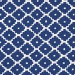 ZIGGURAT fabric BLUE color by Schumacher
