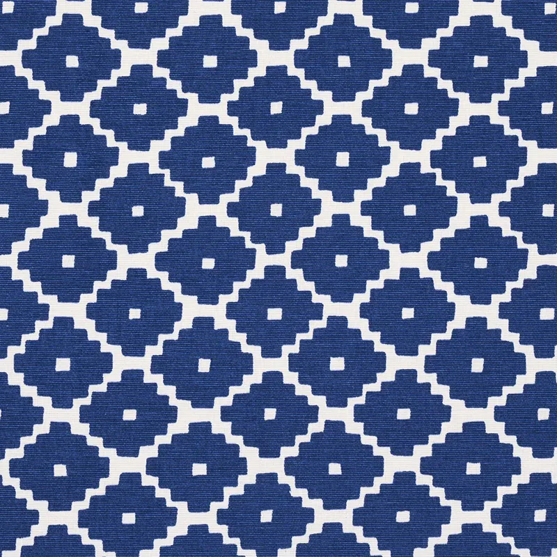ZIGGURAT fabric BLUE color by Schumacher