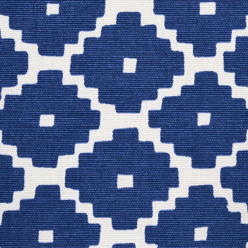 ZIGGURAT fabric BLUE color by Schumacher