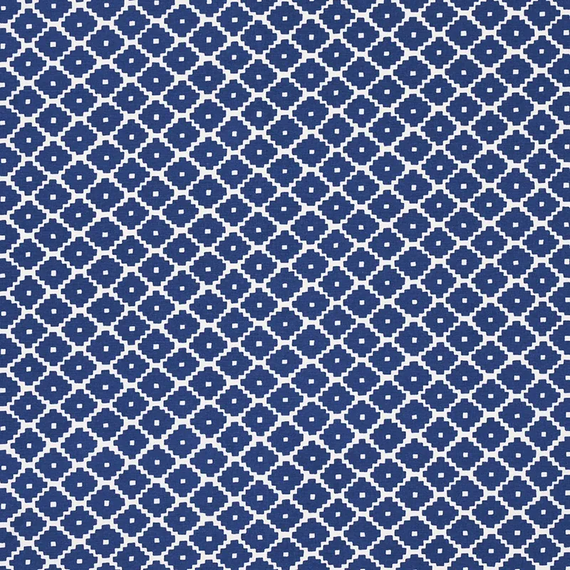 ZIGGURAT fabric BLUE color by Schumacher