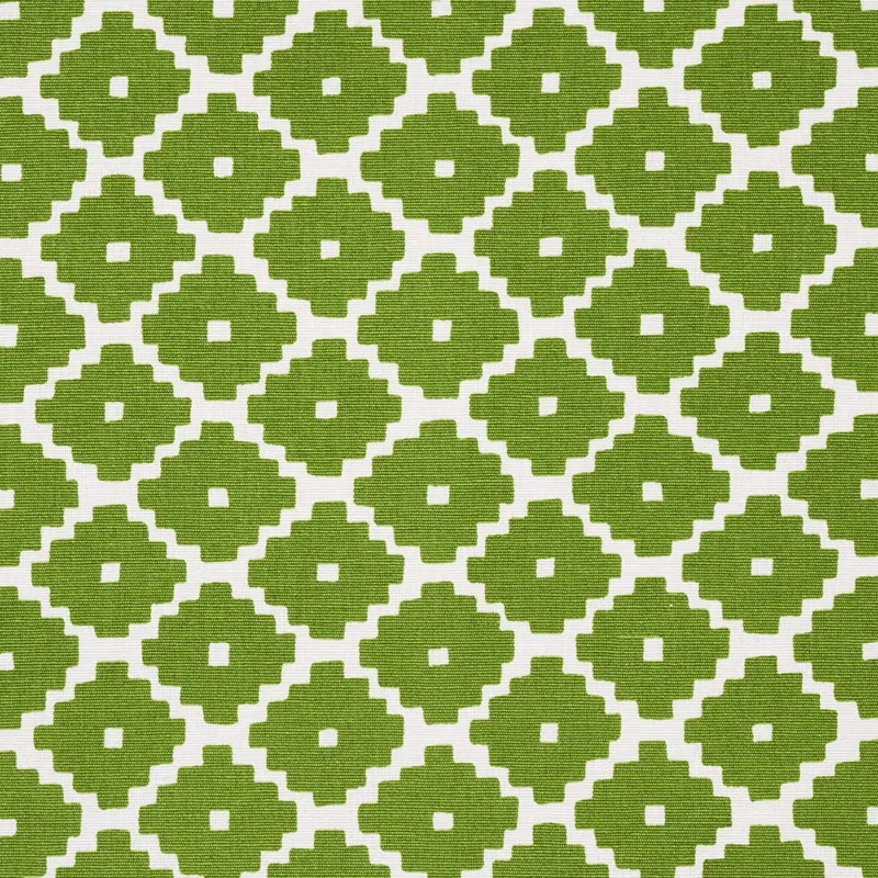 ZIGGURAT fabric GREEN color by Schumacher
