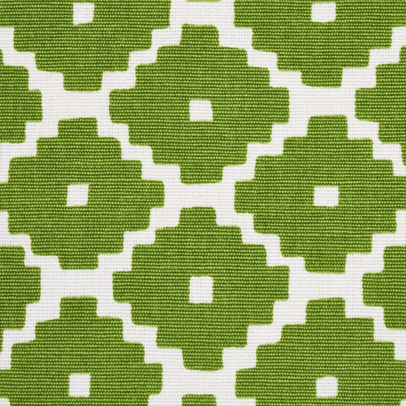 ZIGGURAT fabric GREEN color by Schumacher