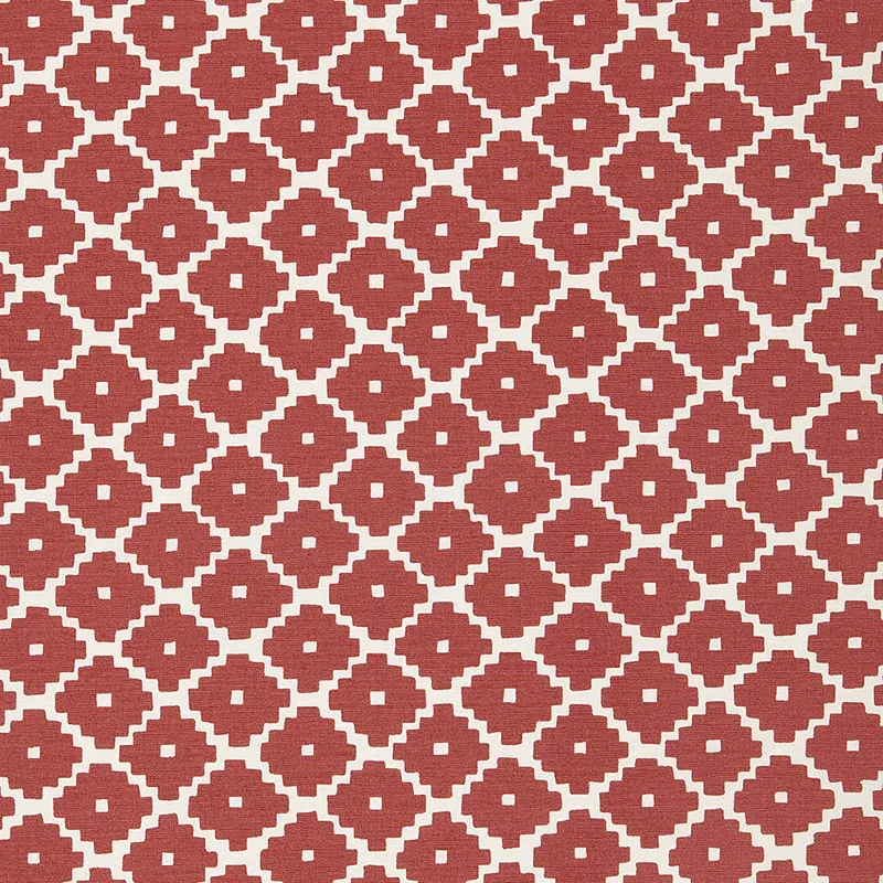 ZIGGURAT fabric RUBY color by Schumacher