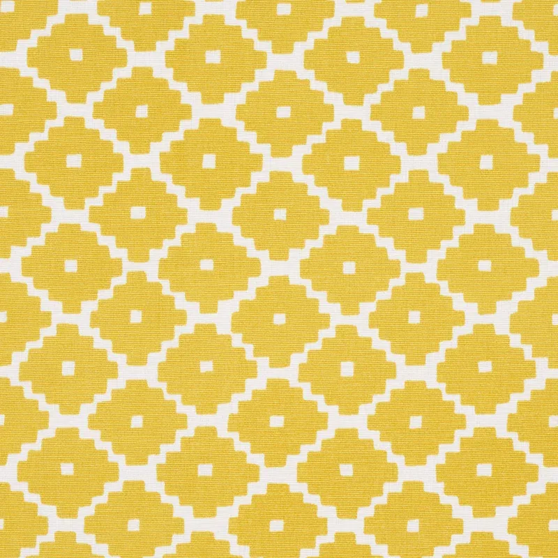 ZIGGURAT fabric YELLOW color by Schumacher