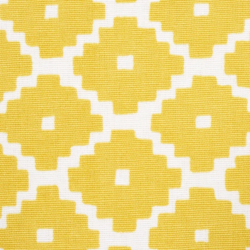 ZIGGURAT fabric YELLOW color by Schumacher
