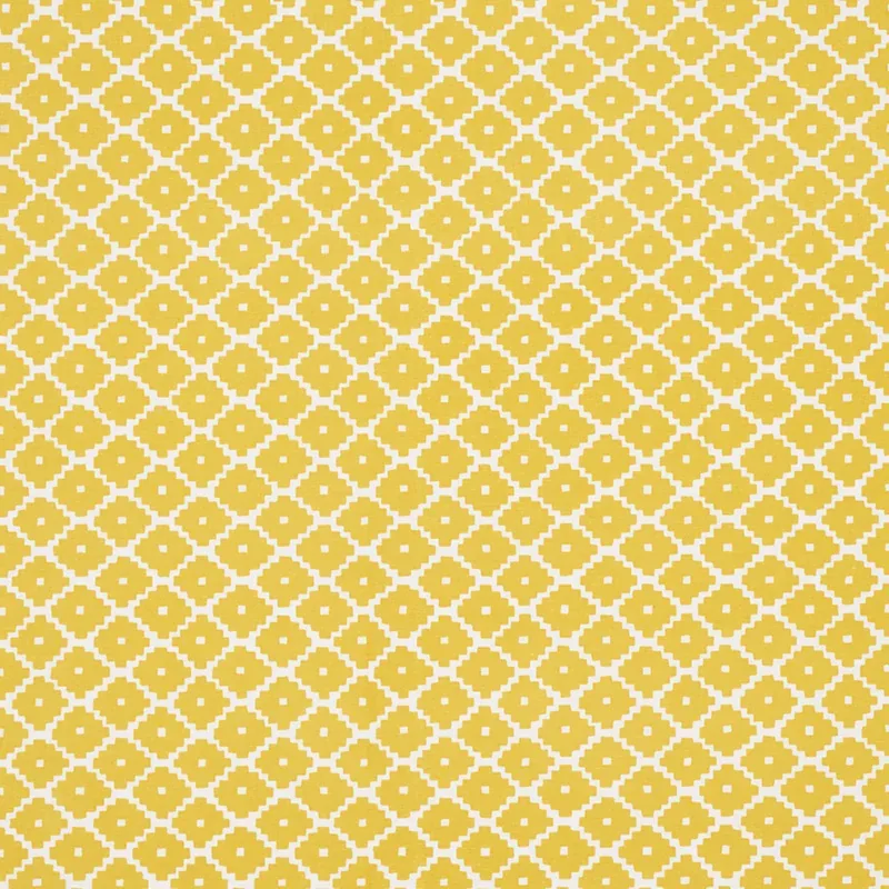 ZIGGURAT fabric YELLOW color by Schumacher