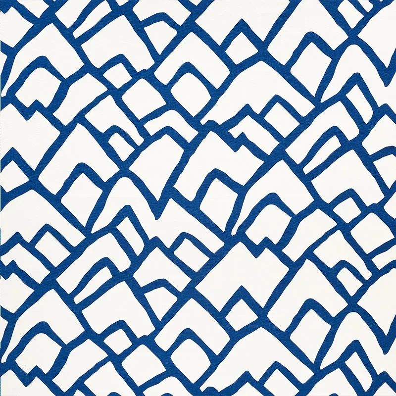 ZIMBA fabric MARINE color by Schumacher