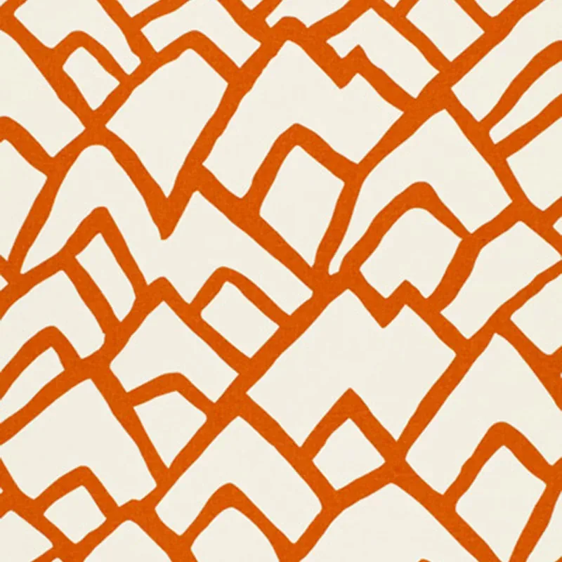 ZIMBA fabric ORANGE color by Schumacher