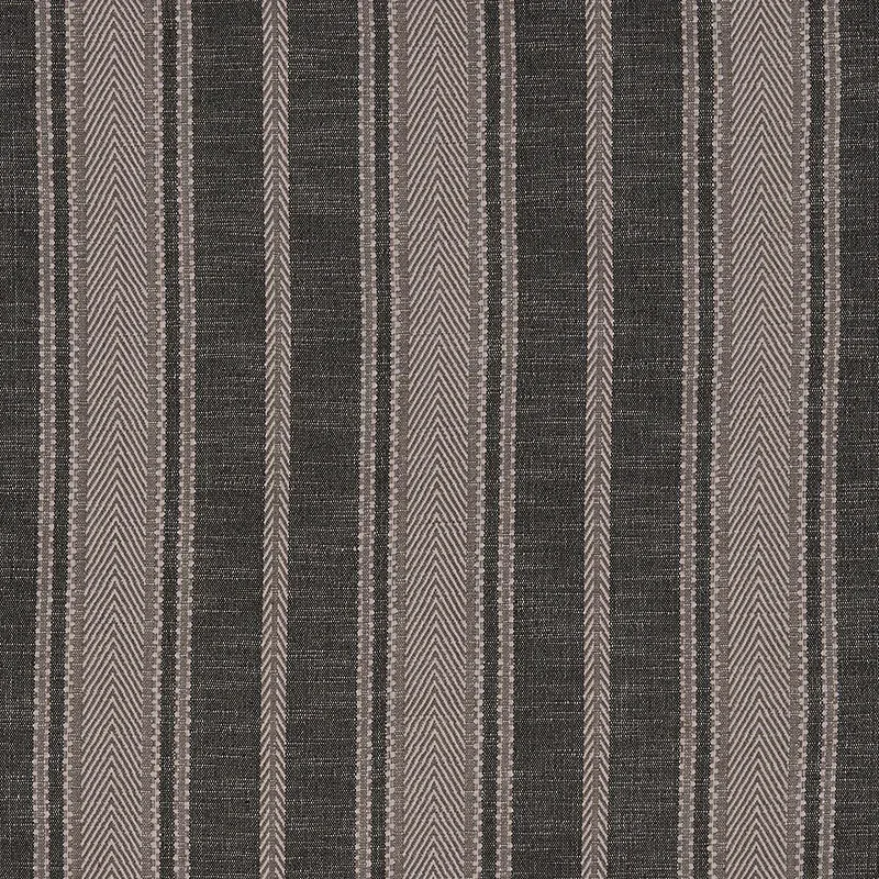 ZINA STRIPE fabric CHARCOAL color by Schumacher