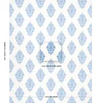 ZINDA EMBROIDERY Fabric – BLUE ON IVORY | Schumacher | Wallp ZINDA EMBROIDERY fabric BLUE ON IVORY color by Schumacher
