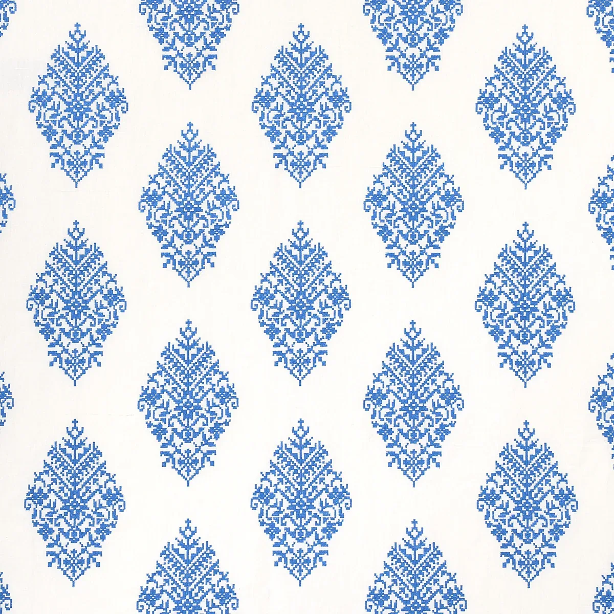 70225 | ZINDA EMBROIDERY – BLUE ON IVORY