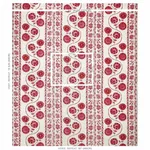 ZINNIA HANDMADE PRINT fabric PINK color by Schumacher