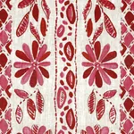ZINNIA HANDMADE PRINT fabric PINK color by Schumacher