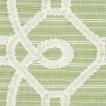 ZIZ EMBROIDERY Fabric – GREEN | Schumacher | Wallpaper Twins ZIZ EMBROIDERY fabric GREEN color by Schumacher