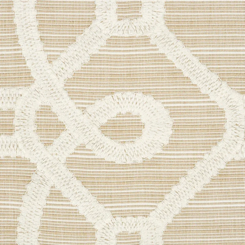 ZIZ EMBROIDERY Fabric – NATURAL | Schumacher | Wallpaper Twi ZIZ EMBROIDERY fabric NATURAL color by Schumacher