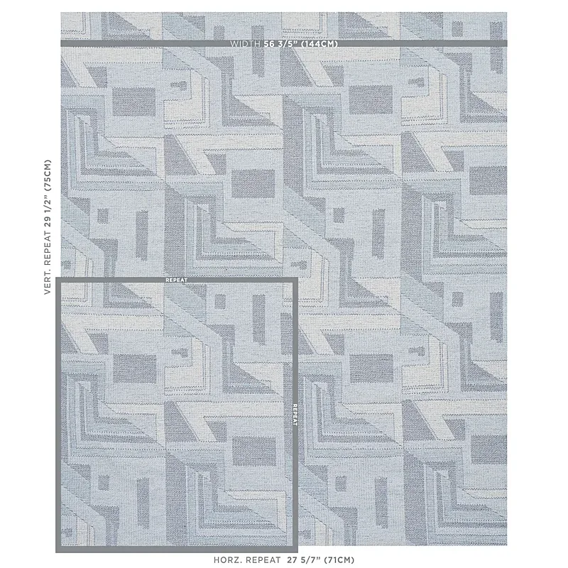 ZSUZSA fabric CHAMBRAY color by Schumacher