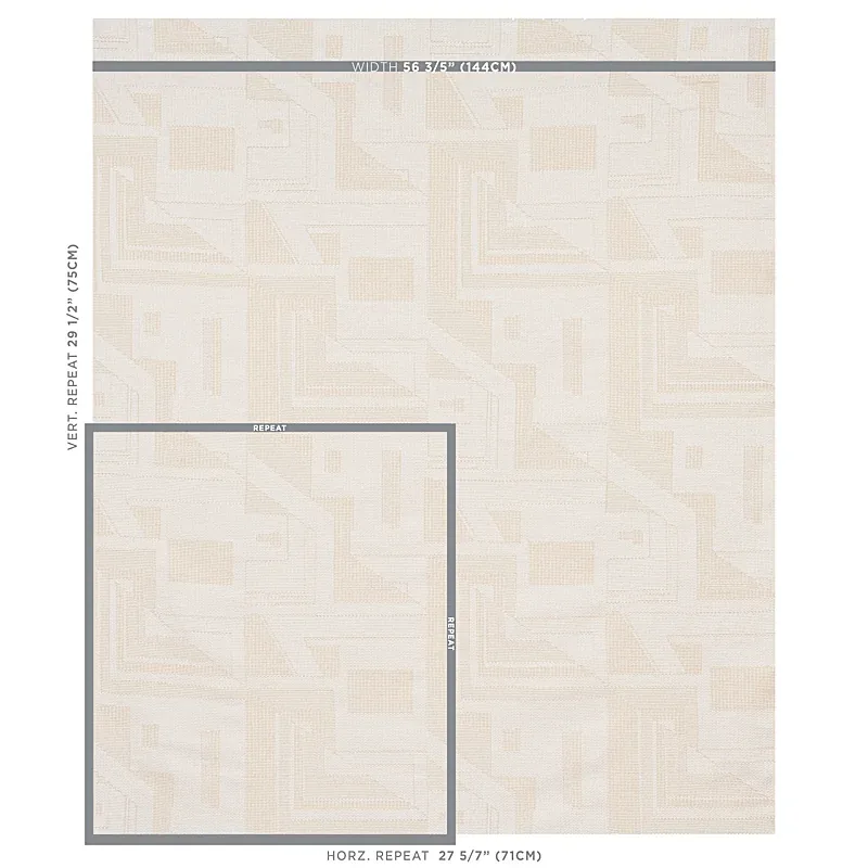 ZSUZSA fabric IVORY color by Schumacher