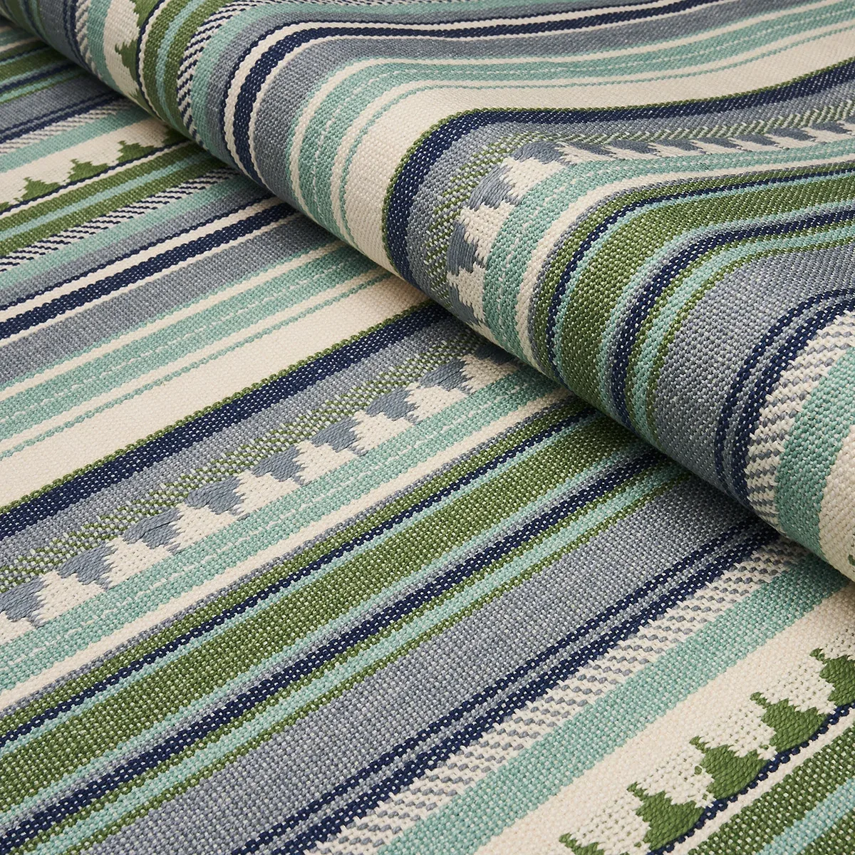 ZUNI STRIPE fabric AQUA color by Schumacher