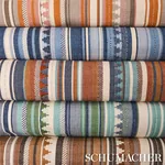 ZUNI STRIPE fabric BLUE color by Schumacher