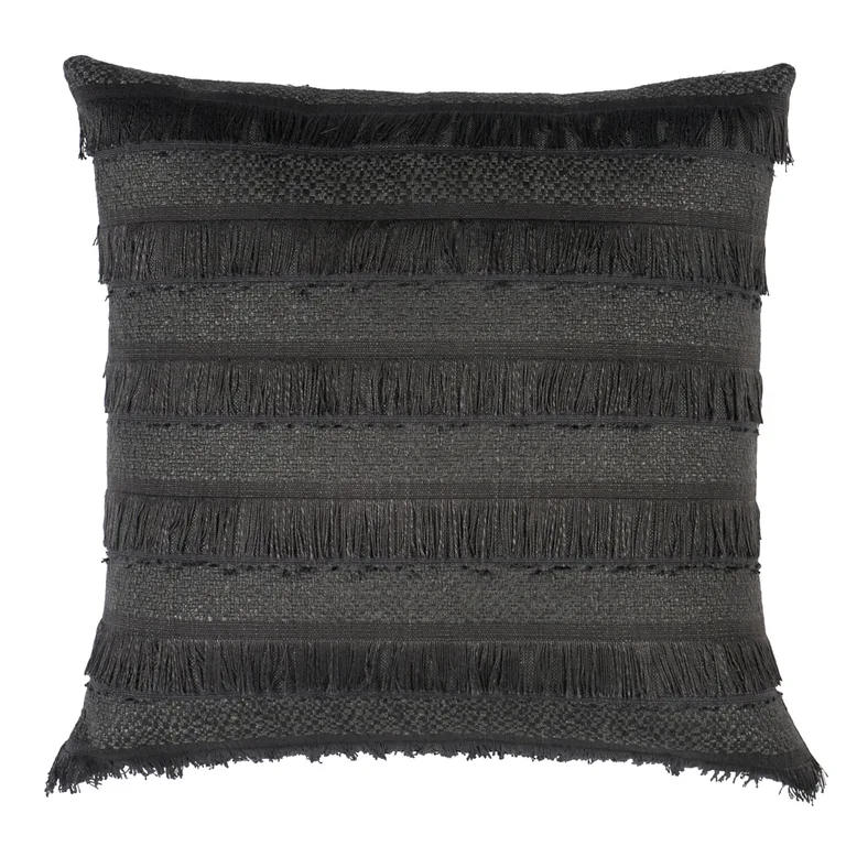 Schumacher Acadia Pillow in Charcoal