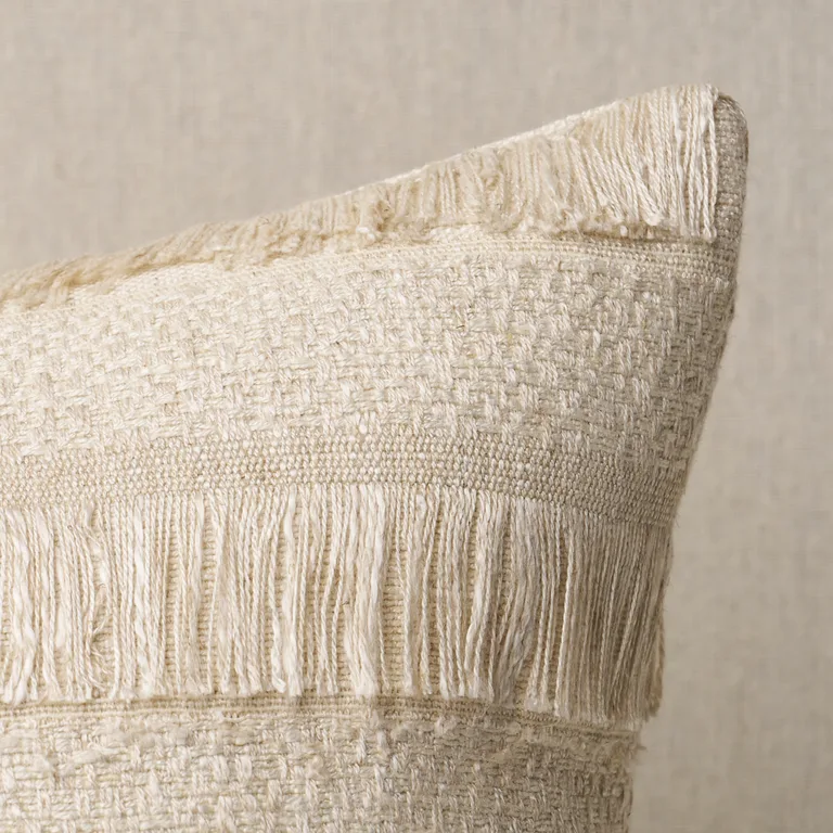 Schumacher Acadia Pillow in Greige