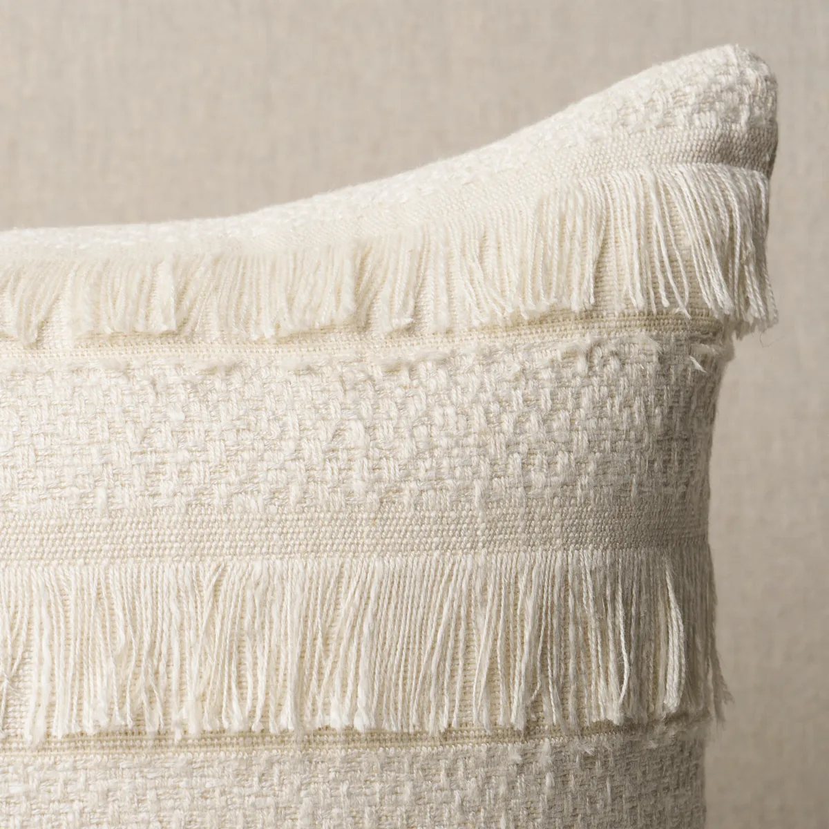 Schumacher Acadia Pillow in Ivory