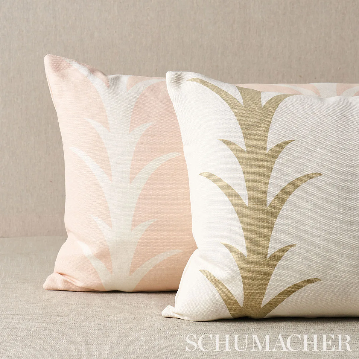 SO17763430 | Acanthus Stripe Pillow - Blush Schumacher Acanthus Stripe Pillow in Blush (SO17763430)