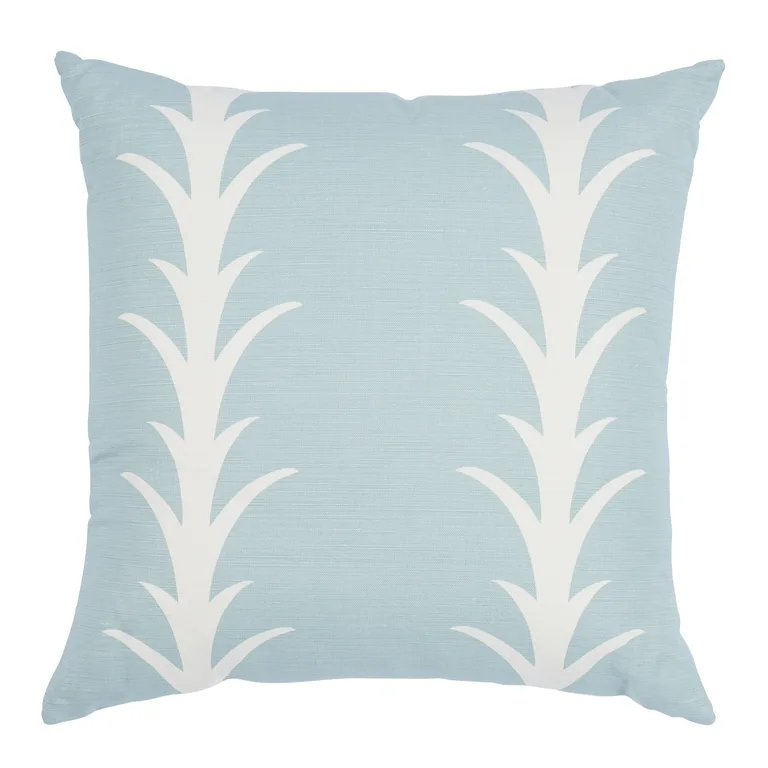 Schumacher Acanthus Stripe Pillow in Sky (SO17763306)