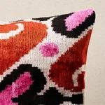 SOV30838 | Adana Silk Velvet Pillow - Pink & Orange Schumacher Adana Silk Velvet Pillow in Pink & Orange (SOV30838)