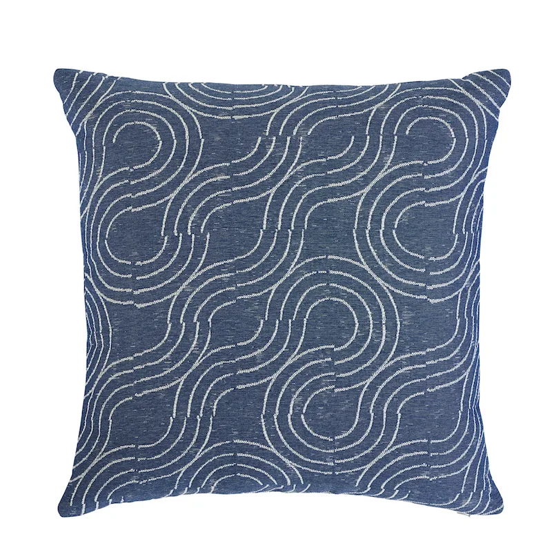 Schumacher Alma Indoor/Outdoor Pillow in Denim (SO7940106)